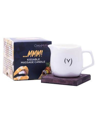 Kissable massage oil candle - sensual and romantic melting massage candles for pleasant and relaxing massages Unscented