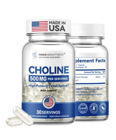 Prenatal Choline Supplements Liquid Capsules for Focus Memory and Energy 500mg Pure VitaCholine Supports Baby s Cognitive Development in Pregnancy 30 Day Supply Made in the USA