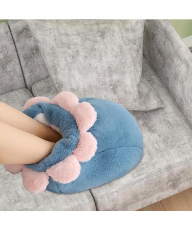 Kowaku Foot Warmer | Light Portable Plush Boots for Men & Women | Warm Winter Shoe for Study Bedroom & Dormitory - Blue - Buy Online on GoSupps.com