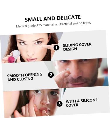 Healeeved 8 STK Square Glasses Case - Compact Travel Contact Lens Holder with Mirror & Lens Storage | Portable ABS Eye Cases - Buy Online on GoSupps.com