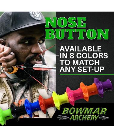 Bowmar Archery Nose Button - Extremely Light Weight - Creates Consistent Anchor Point - Two Sizes Included (Pink/Black) - Buy Online on GoSupps.com