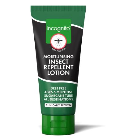 Incognito Insect Repellent Lotion 100 ml - Protects For Up To 7 Hours - Natural DEET free formula - Insect Repellent & Moisturiser For Soft Protected Skin - Travel Friendly Organic Mosquito Repellent