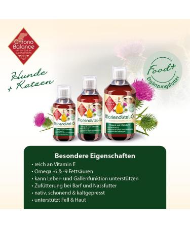 ChronoBalance 100 ML Milk Thistle Oil for Dogs as a Natural Food Supplement That Promotes Tissue and Coat Change Vitamin E Omega-6 and Omega-9 - Buy Online on GoSupps.com