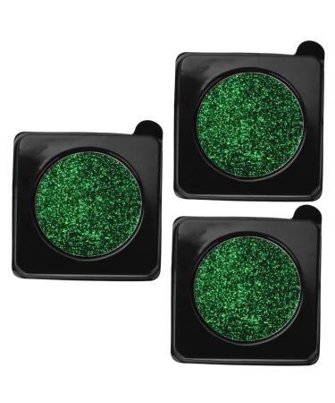 Beavorty Eyeshadow Stickers 3pcs Glitter Eyeshadow Palette green eye shadow makeup palettes green face glitter Miss set shine