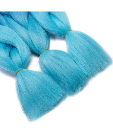 Tess Braids Extensions Blue - 60 cm Jumbo Kanecalon Hair Braids (3 Pack) for Box Braids | #48 Blue Ombre 100g per Bundle - Buy Online on GoSupps.com