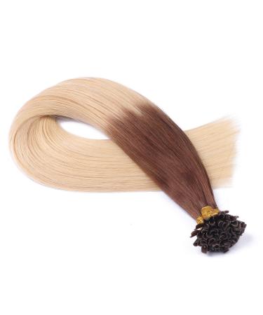 Shop High-Quality Keratin Bonding Hair Extensions - Ombre #4/60 70cm 50 Strands 100% Remy Hair - U-Tip by Novon Hair Extensions - Buy Online on GoSupps.com