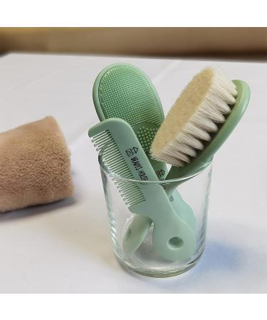 BRADYS HOUSE 3 Piece Baby Hair Brush & Comb Set - Soft Goat Bristle Hair-Brush, Silicone Bath Brush, Plastic Comb for Newborns, Infants, Toddlers & Kids - Buy Online on GoSupps.com