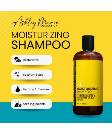 Ashley Marie Moisturizing Shampoo - Natural Cleansing & Strengthening Paraben & Sulfate Free 12oz | The Hair Diagram - Color Safe & Restorative - Buy Online on GoSupps.com