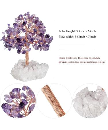 Buy Kyeygwo Amethyst Healing Crystal Money Tree | Natural Druse Rodstein Base | Feng Shui Gemstone Decor for Luck & Prosperity - Buy Online on GoSupps.com