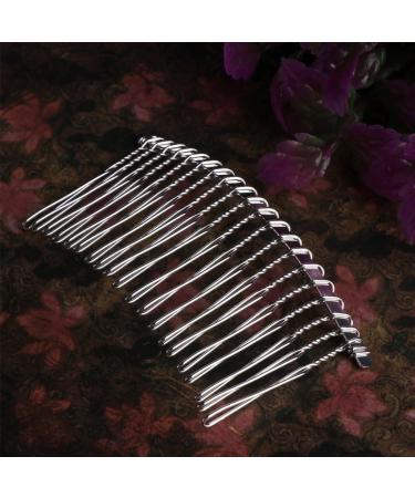 XISAOK Bridal Wedding Veil Combs | Metal Wire Hair Clip with 20 Teeth | Bridal Hair Accessories - Buy Online on GoSupps.com