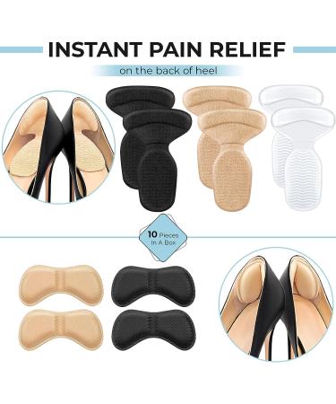 Women's Reusable Heel Grips - Prevent Blisters & Improve Fit - 10 Self-Adhesive Cushion Inserts - Buy Online on GoSupps.com