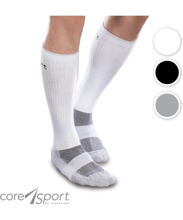CoreSport 20-30mmHg Compression Socks - Large Black | Athletic Performance Support - Buy Online on GoSupps.com
