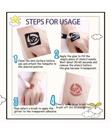 Glitter Tattoo Kit - 36 Colors Temporary Tattoos for Kids Christmas | 135 Stencils, Rhinestones, Mermaid Body Makeup - Ideal Gift for Girls, Teens, Adults | Birthday, Party, Cosplay, Carnival - Buy Online on GoSupps.com