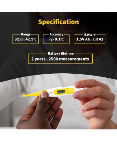 Buy Pempa Digital Fever Thermometer - Waterproof with Flexible Tip for Accurate Rectal Oral & Armpit Readings - Fast Shipping Worldwide - Buy Online on GoSupps.com