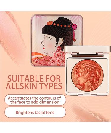  Diyxisk Blush Powder Orange 6 g Embossed Makeup Light Weight Natural Glow Waterproof Long-Lasting (Orange) - Buy Online on GoSupps.com