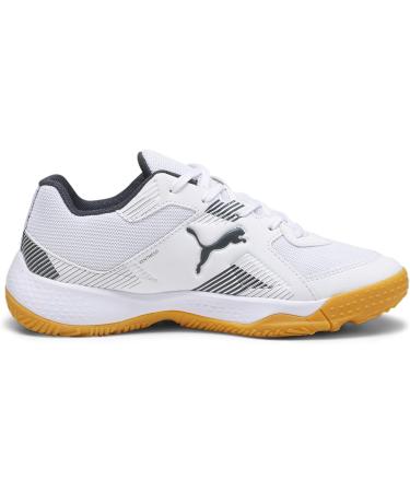 PUMA Unisex Kids Solarflash Jr II Indoor Trainers - 34 EU - Puma White/Nitro Blue/Shadow Gray - International Shipping Available - Buy Online on GoSupps.com