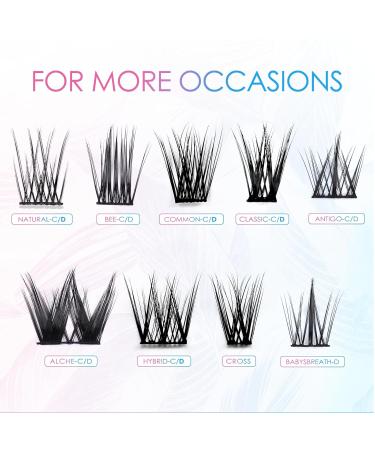 Lankiz DIY Eyelash Extensions - 120 Soft & Light Clusters 10-20mm Mixed Fluffy C Mix - Perfect for Home Use - Buy Now! - Buy Online on GoSupps.com