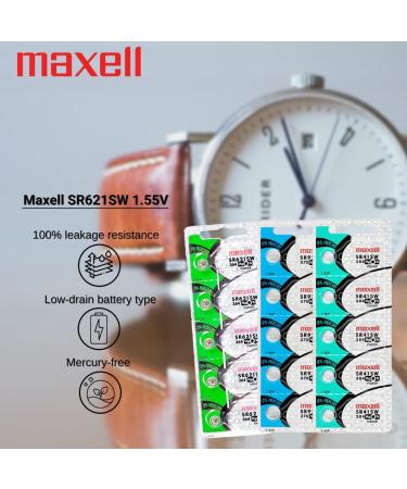 Buy 40 Authentic Maxell 364 Silver Oxide 1.55V Batteries SR621SW - International Shipping Available - Buy Online on GoSupps.com