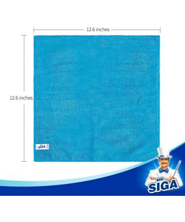 MR.SIGA Microfiber Cleaning Cloths - Pack of 12 (12.6x12.6) - Lint-Free & Ultra-Absorbent - Buy Online on GoSupps.com