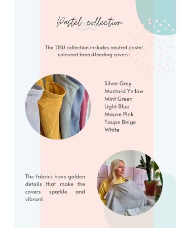 Nursing Cover for Baby Breastfeeding & Pumping | Multi-Use Car Seat Stroller Cover | Soft Organic Muslin Cotton Apron & Shawl | Pastel Colors - Light Grey - Buy Online on GoSupps.com