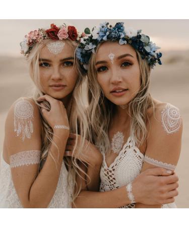 6 Sheets Temporary Tattoo Stickers - Waterproof Body Art for Women - Ideal for Wedding Parties - Buy Online on GoSupps.com