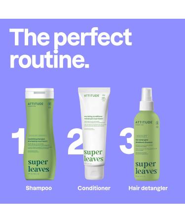 ATTITUDE D m lant Sans Rincage pour Cheveux Nourrit & Apaise les Cheveux Extrait Huile d'Avocat & Feuilles d'Olivier Soin Capillaire V gane Produit Coiffant Parfum Poire & Ambre 240 mL - Buy Online on GoSupps.com