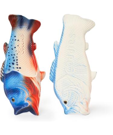 Coddies Fish Flops | Original Fish Flaps | Funny Unisex Sandals for Men Women & Kids | Pool Beach & Shower Shoes | EU Size 42.5/43 Pearl Danio - Buy Online on GoSupps.com