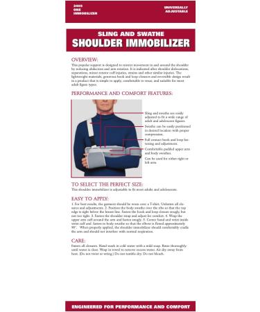 Buy OTC Sling Swathe Shoulder Immobilizer | Upper Arm Stabilizer for Fast Recovery - International Shipping Available - Buy Online on GoSupps.com
