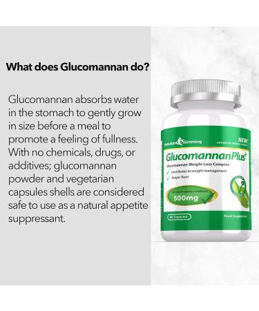 Glucomannan Plus Fibre Capsules - Natural Appetite Suppressant for Weight Management - Buy Online on GoSupps.com