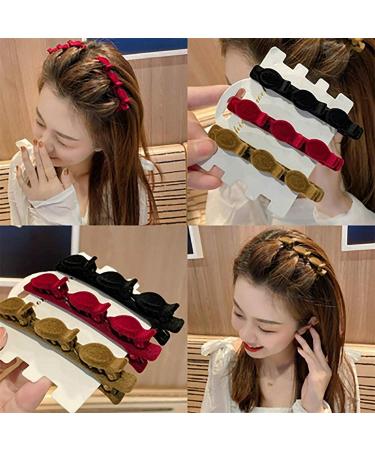 Kolarmo Retro Double-Layered Braided Hair Clips - 3 Pack Hollow Hair Bands for Women & Girls | International Shipping - Buy Online on GoSupps.com