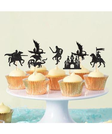 24 Pieces Dragon Theme Cupcake Toppers - Mythical Cake Decorations for Weddings Birthdays & Parties - Buy Online on GoSupps.com