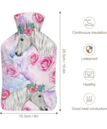Unicorn Hot Water Bottle with Lid - Pain Relief & Cramps Relief | Rubber Hot Water Bag for Cold & Warm Therapy - Buy Online on GoSupps.com