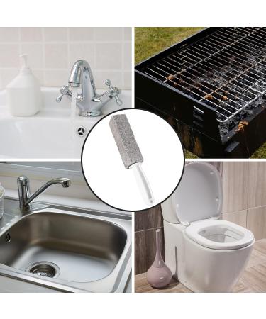 2 Pack Pumice Stone Toilet Bowl Cleaning Stick with Handle Powerfully Cleans Away Limescale Stain Hard Water Rings Calcium Buildup Iron and Rust Remover for Tile/Bath-tub/Kitchen/Household Grey - Buy Online on GoSupps.com