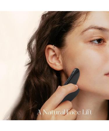 ZUKIMM Facial Jade Roller and Gua Sha Set - Reduce Wrinkles, Puffiness, and Sculpt Jawline - Black Stone Skin Massager - Buy Online on GoSupps.com