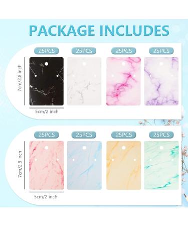 Earring Cards Set | Marble Design Jewelry Display Holders | 800 Pieces with Bags & Backs for DIY Jewelry - Buy Online on GoSupps.com