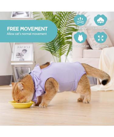 Avont Katzenbody: Recovery Suit for Cats - Post-Op Castration & Spay Leak Protection for Abdominal Wounds - Medium Lilac - Buy Online on GoSupps.com