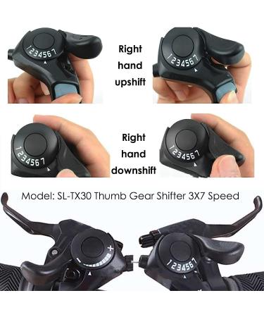 SOONHUA Bike Speed Shifter TX-30 3X7 Speed Shift Lever Set - Mountain Bicycle Gear Shifter Pair with Indicator for Road Bike MTB - Buy Online on GoSupps.com