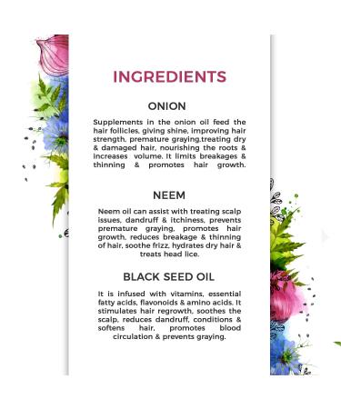 Organic Forest Onion Shampoo with Neem & Black Seed Oil | Hair Growth for Women & Men | Sulfate & Paraben Free | 7.1 fl.oz - Buy Online on GoSupps.com