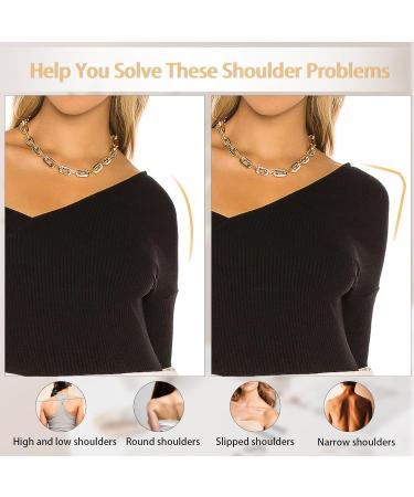 Silicone Shoulder Pads for Women | Washable Anti-Slip Push-Up Pads - 2 Pairs Invisible & Breathable Enhancers (Light Pink & Clear - Buy Online on GoSupps.com