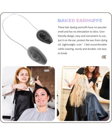 SHERCHPRY Shower Baked Oil Earmuffs hair dye ear muffs hair colouring earmuff Shower ear Cover bathing shower ear silicone ear cover salon Ear Protector Metal baking oil Hair - Buy Online on GoSupps.com