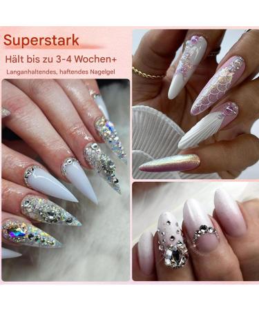  Generisch Nail Gel - 30ml - Rhinestone Modeling Glue - For Decoration - DIY Modeling Gel for Nail Engraving - For Women Girls Beauty Salons Weddings Home Use Long Lasting - Buy Online on GoSupps.com