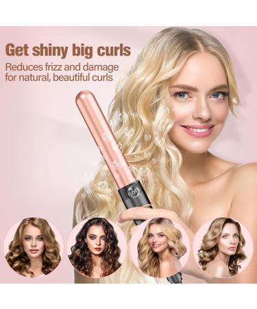 BESTOPE PRO Waver Curling Iron - 3 Barrel Hair Crimper Iron Set Fast Heating 5 in 1 Curling Wand Ideal for All Hair Types Includes Clips & Storage Bag - Rose Gold - Buy Online on GoSupps.com