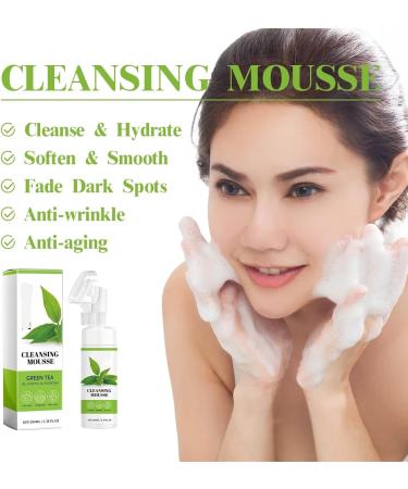 Mousse Nettoyante Au Th Vert - Nettoyant Visage Hydratant Contr le Du S bum Quotidien Rafra chissant Et Non Dess chant(1PCS) 1 g (Lot de 1) - Buy Online on GoSupps.com