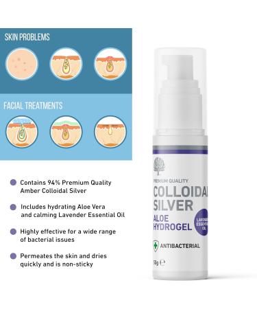 Nature's Greatest Secret Antibacterial Aloe Vera Hydrogel with Lavender Essential Oil and Colloidal Silver 50g for Soothing & Hydrating - Buy Online on GoSupps.com