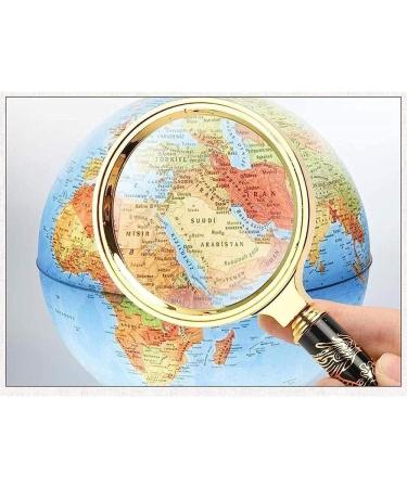 Magnifiers Hand-Held Magnifying Glass with Handle Gold 10 Times Maximum Size Lighting Reading Magnifier Comfortable Anniversary - Buy Online on GoSupps.com