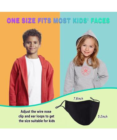 12 Pack Kids Masks - Reusable Washable Cute Boys Girls Face Masks - Breathable Adjustable School Mask for Children in Various Colors - Buy Online on GoSupps.com