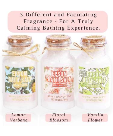 Foot Spa Kit: Epsom Salt Bath Salts Gift Set with Lemon Essential Oil - 3 *10.6oz Relaxing Foot Soak & Moisturizing Foot Lotion for Women - Perfect Gift Idea - Buy Online on GoSupps.com