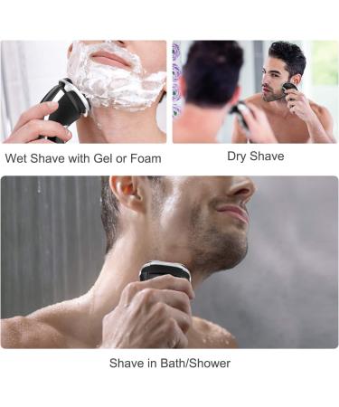 MAX-T Men's Electric Shaver - Corded/Cordless 3D Rotary Razor with Pop-up Trimmer - Wet/Dry - Wall Adapter Included - Buy Online on GoSupps.com
