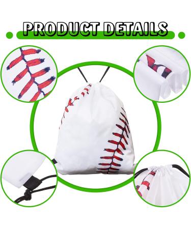 Frienda Drawstring Backpack Baseball Drawstring Bag Baseball Drawstring Party Favor Bags for Your Gym Class and Sports Teams (12 Pieces) - Buy Online on GoSupps.com