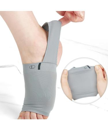Metatarsal Compression Arch Support Brace - Non-Slip Gel Pad Sleeves for Flat Feet & Plantar Fasciitis Relief - Unisex Gray - Buy Online on GoSupps.com